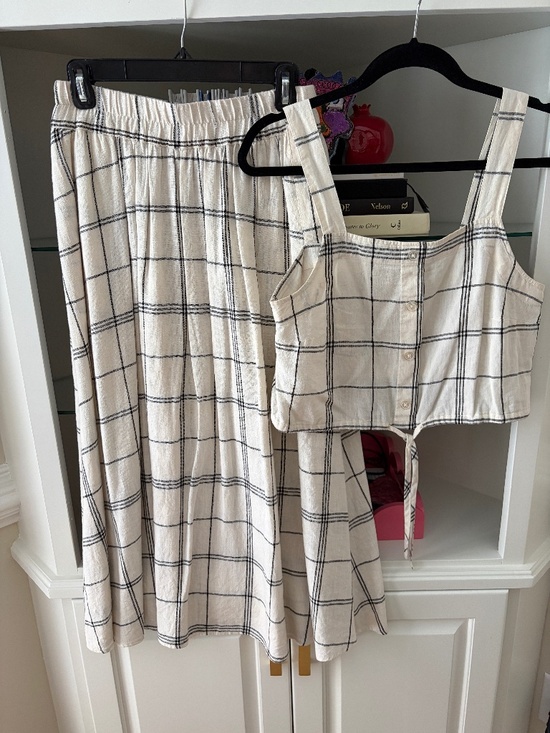 a new day Dresses & Skirts - Linen check matching set